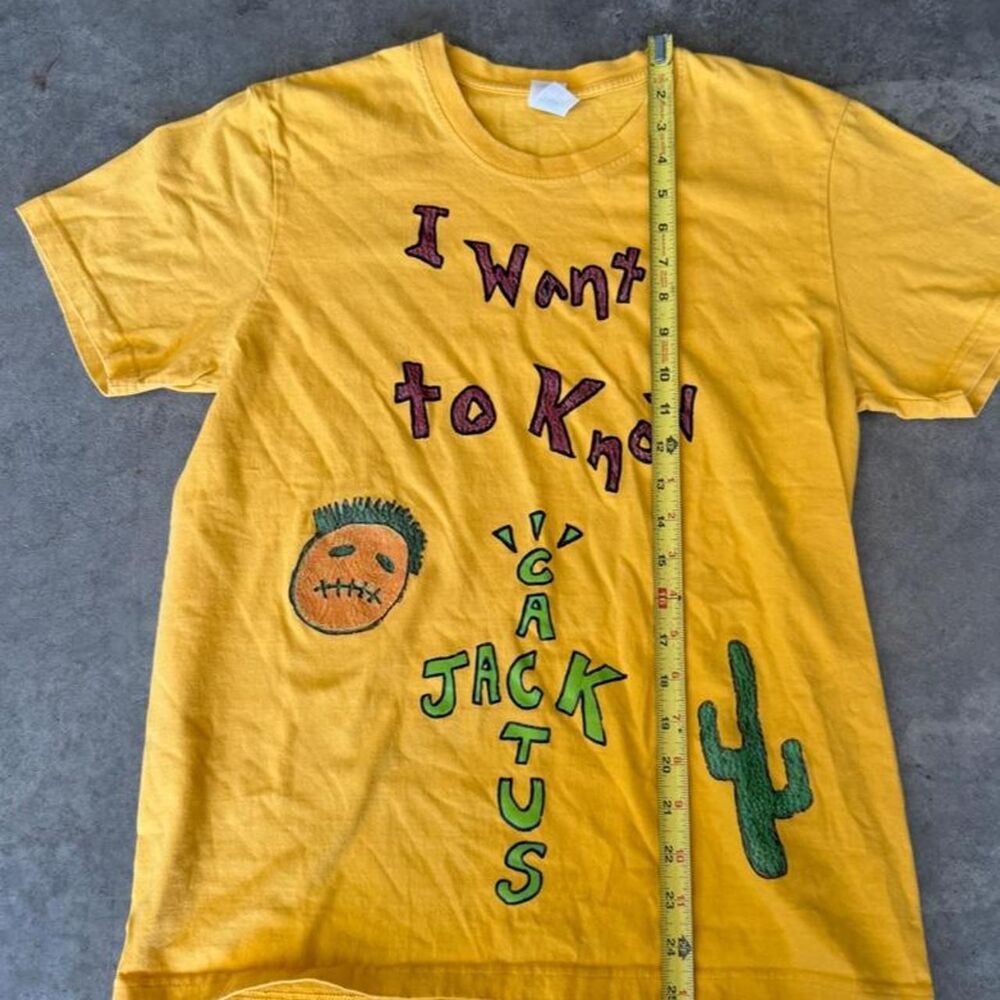 Travis-scott Men's Yellow T-shirt